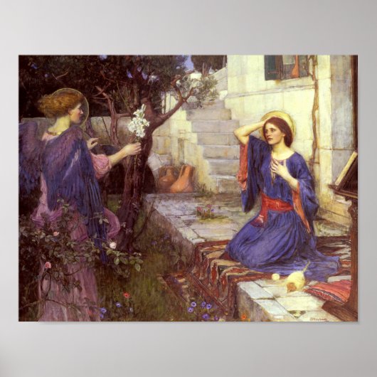 John William Waterhouse - De aankondiging Poster (Voorkant)