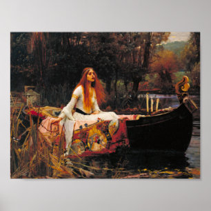 John William Waterhouse - de dame van Shalott Poster
