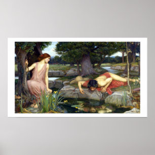 John William Waterhouse Echo en Narcissus Poster