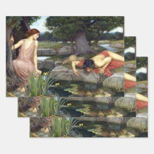 John William Waterhouse Echo en Narcissus Poster Inpakpapier Vel
