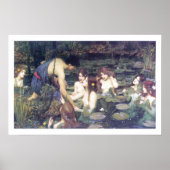 John William Waterhouse - Hylas en de Nymphs Poster (Voorkant)