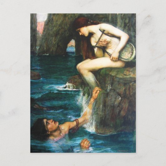 John William Waterhouse la carte postale de sirène (Devant)