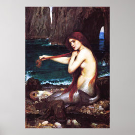 John William Waterhouse  Mermaid Poster
