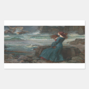 John William Waterhouse - Miranda - The Tempest Rechthoekige Sticker