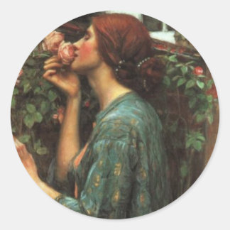 John William Waterhouse, My Sweet Roos (1903) Ronde Sticker