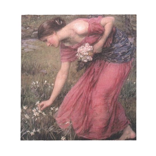 John William Waterhouse - Narcissus - Fine Art Notitieblok (Voorkant)