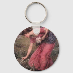 John William Waterhouse - Narcissus - Fine Art Sleutelhanger