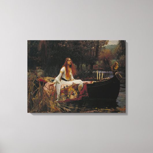 John William Waterhouse - The Lady of Shalott Canvas Afdruk (Voorkant)