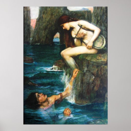 John William Waterhouse The Siren Poster (Devant)