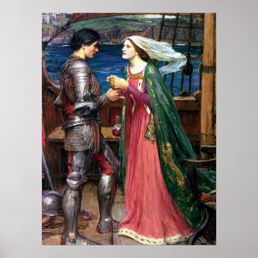 John William Waterhouse Tristan en Isolde Poster (Voorkant)