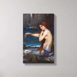 John William Waterhouse Zeemeermin Art Ingewikkeld Canvas Afdruk