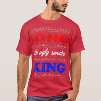 JOHNNIE de Ugly Sweater King Prettige feestdagen T T-shirt