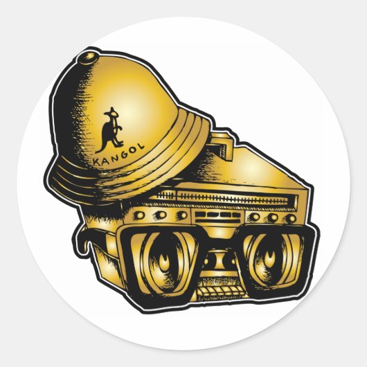 "Johnny 5" Sticker. Ronde Sticker (Voorkant)