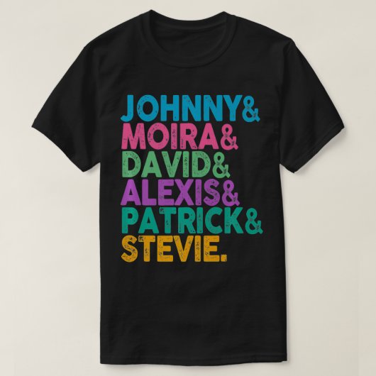 Johnny And Moira And David and Aleis  Apparel Prem T-shirt (Design voorkant)