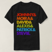 Johnny and Moira and David and Aleis T-shirt (Design voorkant)