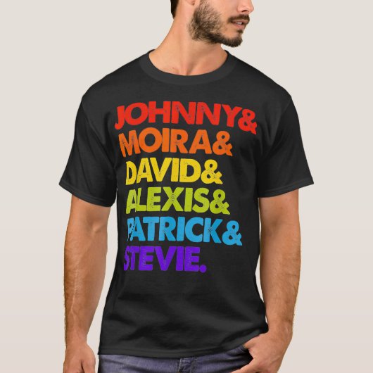 Johnny and Moira and David and Alexis T-shirt (Voorkant)