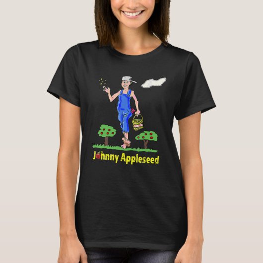 Johnny Appleseed Apple Tree Seed Orchard Nursery T-shirt (Voorkant)