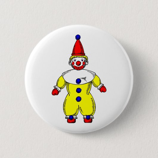 Johnny Automatic Clown Cartoon Ronde Button 5,7 Cm (Voorkant)