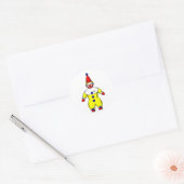 Johnny Automatic Clown Cartoon Ronde Sticker (Envelop)