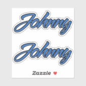 Johnny Blue Autocollant Autocollant (Feuille)