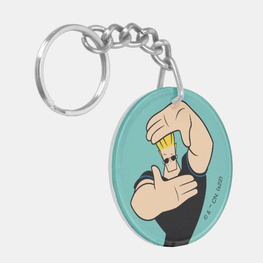 Johnny Bravo Afbeelding Lijst Pose Sleutelhanger (Voorkant Links)