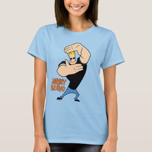 Johnny Bravo Afbeelding Lijst Pose T-shirt (Voorkant)