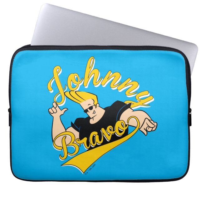 Johnny Bravo Athletic Graphic Laptop Sleeve (Voorkant)