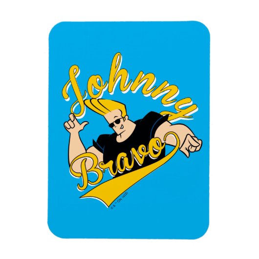 Johnny Bravo Athletic Graphic Magneet (Verticaal)