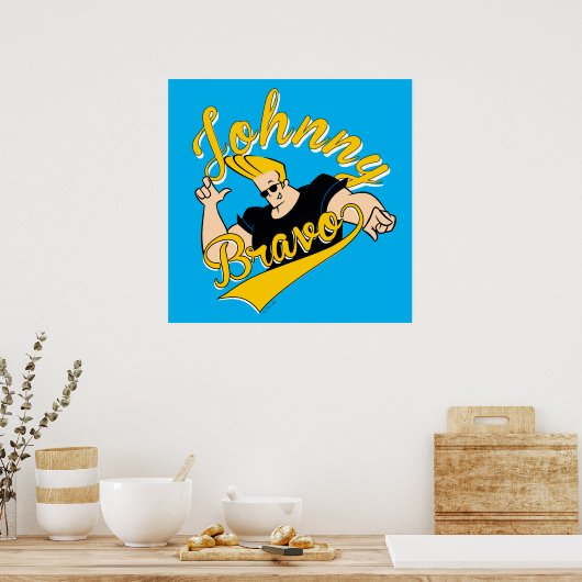 Johnny Bravo Athletic Graphic Poster (Keuken)