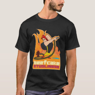 Johnny Bravo Beefcake Studliness Brandweerman T-shirt