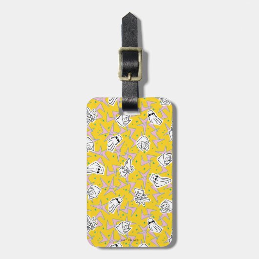 Johnny Bravo Characters Pattern Bagagelabel (Voorkant verticaal)