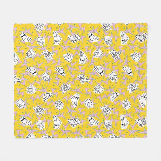 Johnny Bravo Characters Pattern Fleece Deken (Voorkant (Horizontaal))