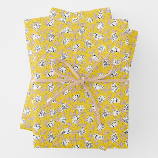 Johnny Bravo Characters Pattern Inpakpapier Vel (In situ)