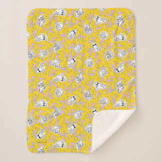 Johnny Bravo Characters Pattern Sherpa Deken