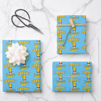 Johnny Bravo Collegiate Graphic Inpakpapier Vel