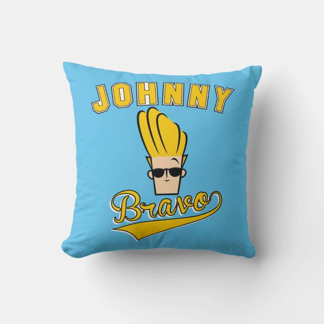 Johnny Bravo Collegiate Graphic Kussen (Voorkant)