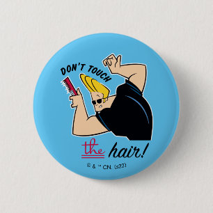 Johnny Bravo Comb - Raak het haar niet aan! Ronde Button 5,7 Cm