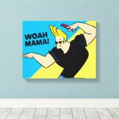 Johnny Bravo Combing Hair Canvas Afdruk (Insitu (Houten vloer))