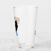 Johnny Bravo Combing Hair Glas (Links)