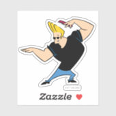 Johnny Bravo Combing Hair Sticker (Vel)