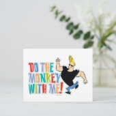 Johnny Bravo, doe de aap met me mee! Briefkaart (Staand voorkant)