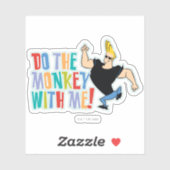 Johnny Bravo, doe de aap met me mee! Sticker (Vel)