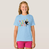 Johnny Bravo, doe de aap met me mee! T-shirt (Voorkant volledig)