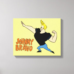 Johnny Bravo Flexing Canvas Afdruk