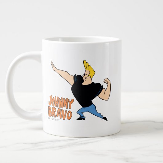 Johnny Bravo Flexing Extra Grote Beker (Links)