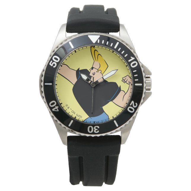 Johnny Bravo Flexing Horloge (Voorkant)