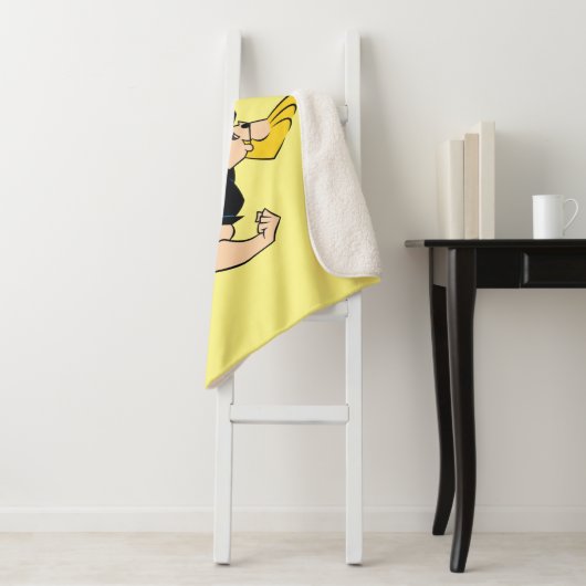 Johnny Bravo Flexing Sherpa Deken (In situ)