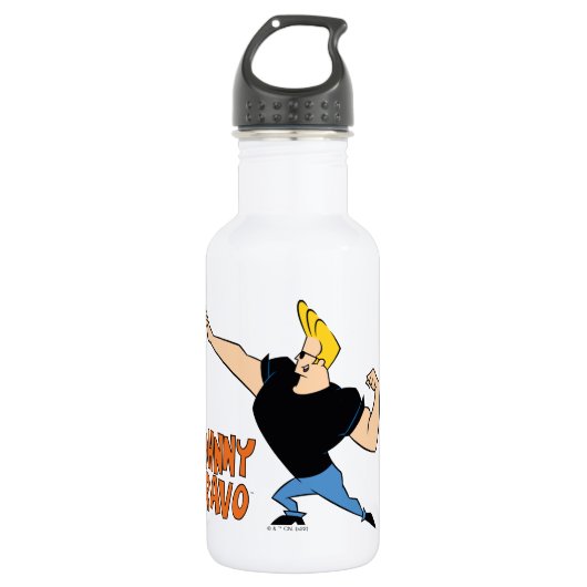 Johnny Bravo Flexing Waterfles (Voorkant)