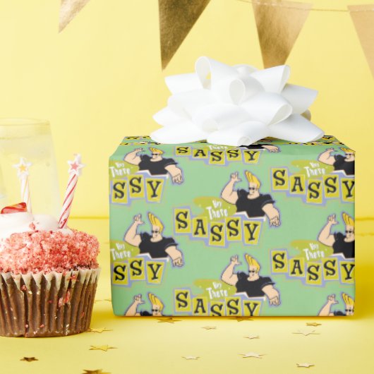 Johnny Bravo - Hey Daar Sassy Cadeaupapier (Verjaardagsfeest)