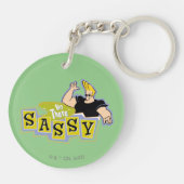 Johnny Bravo - Hey Daar Sassy Sleutelhanger (Achterkant)